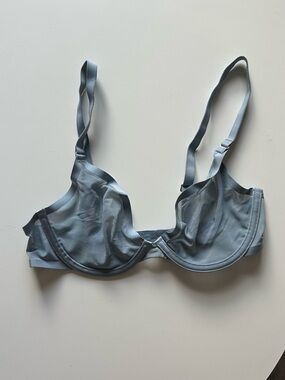 Cuup The Plunge Bra 32C Mesh Ether Blue